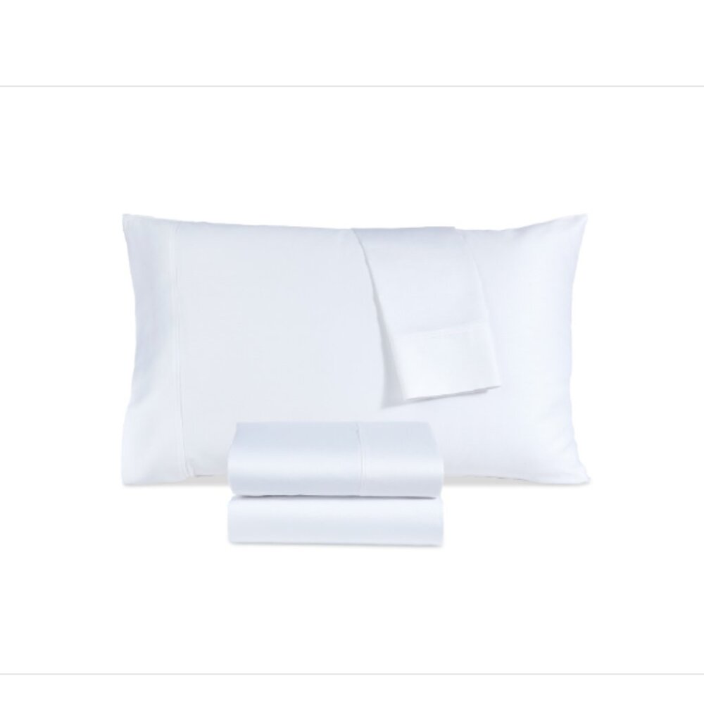Last Act! Sunham 800-Thread Count Triblend 4-Pc. Sheet Set, King - White